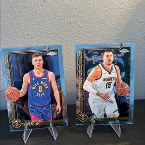 Denver Nuggets topps Chrome Nikola Jokic Christian Braun